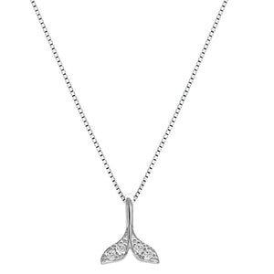 Mermaid Tail S925 Sterling Silver Necklace (Silver)