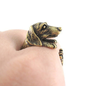 Retro Rings Adjustable Alternate Male And Female Pug Dog Animal Rings Burst With Big Ears Popular