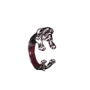 Animal Wrap Retro dog Animal Shape Ring Adjustable Cute Vintage  Ring for Men Women Jewelry