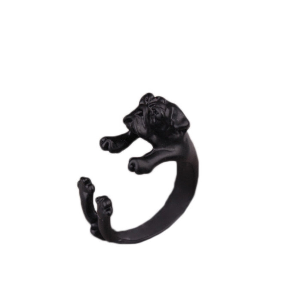Animal Wrap Retro dog Animal Shape Ring Adjustable Cute Vintage  Ring for Men Women Jewelry