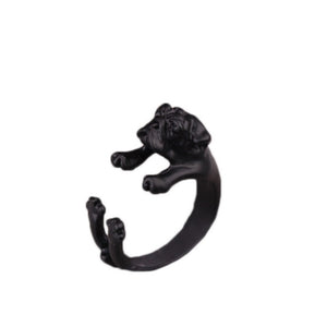 Animal Wrap Retro dog Animal Shape Ring Adjustable Cute Vintage  Ring for Men Women Jewelry