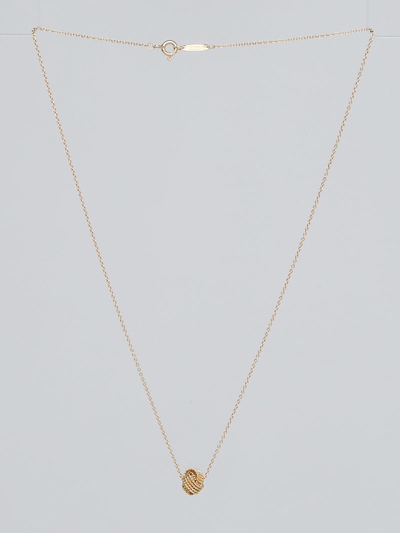 Mesh knotted Ball Drop  Necklace