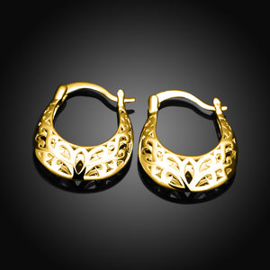 Filigree Leverback Hoop  Earring