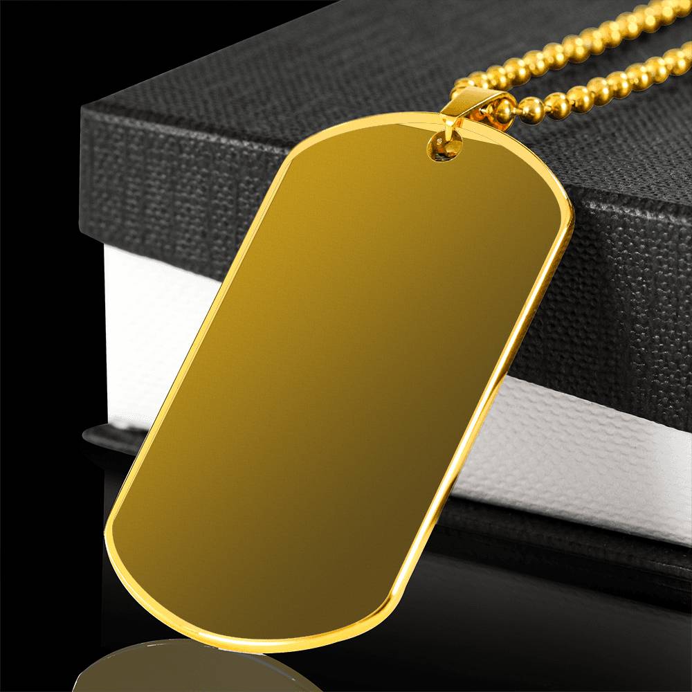 Engraved Dog Tag 18k Gold-Plated
