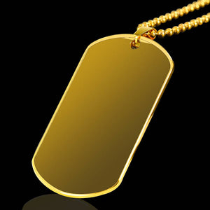 Engraved Dog Tag 18k Gold-Plated