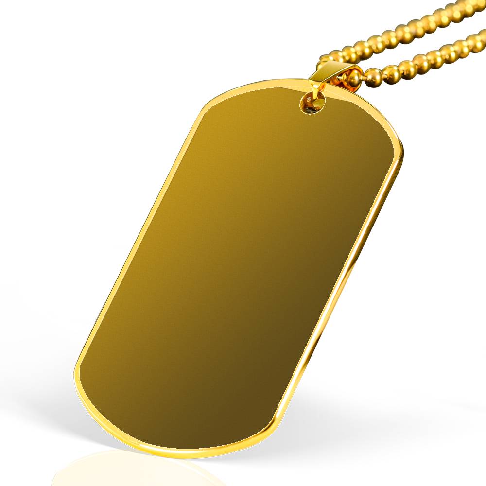 Engraved Dog Tag 18k Gold-Plated