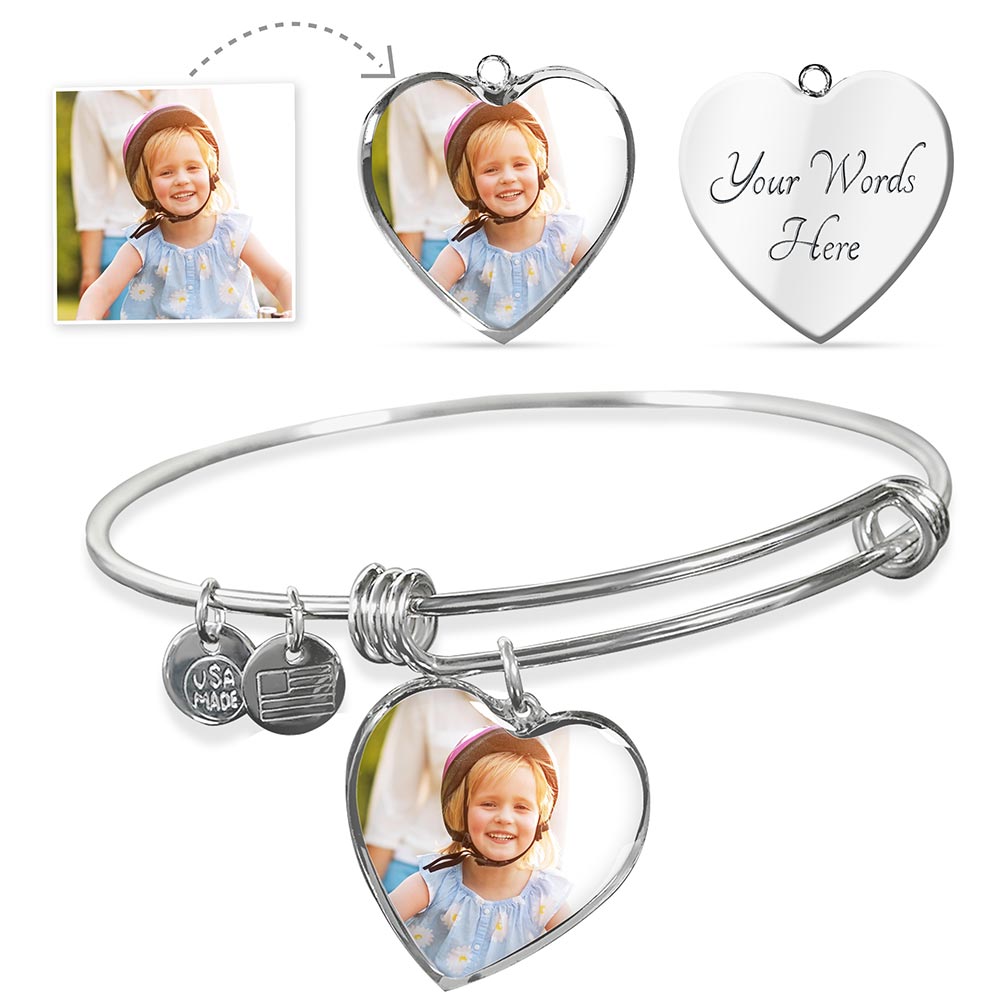 Heart Pendant Bangle