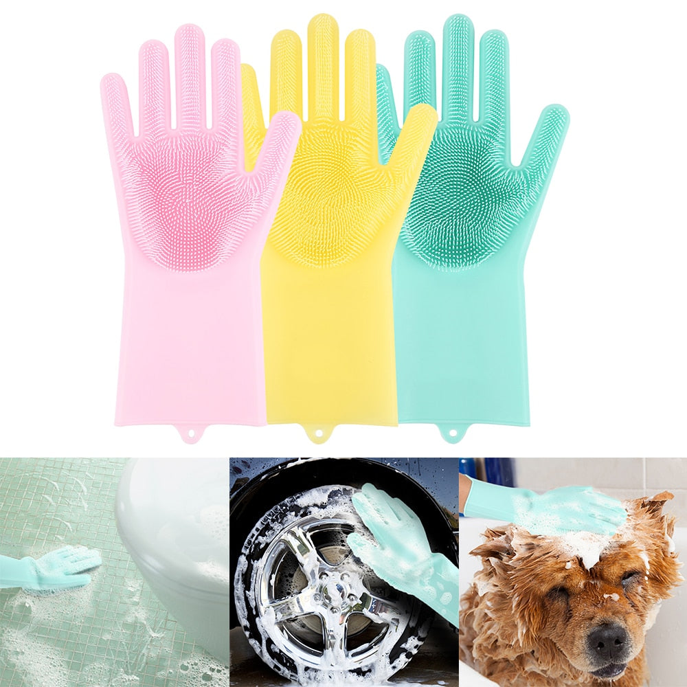 1 pair of magic dishwashing gloves