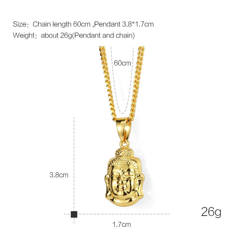 Buddha God Necklace in 18K Gold Filled with Chain
