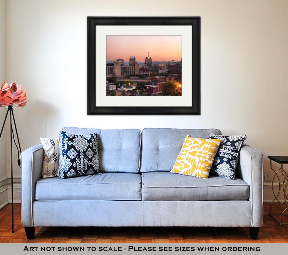 Framed Print, Syracuse At Dusk