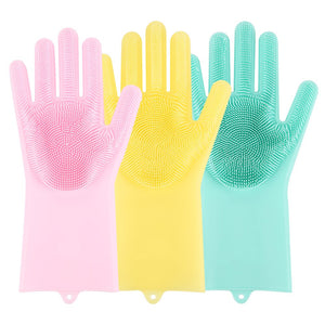 1 pair of magic dishwashing gloves