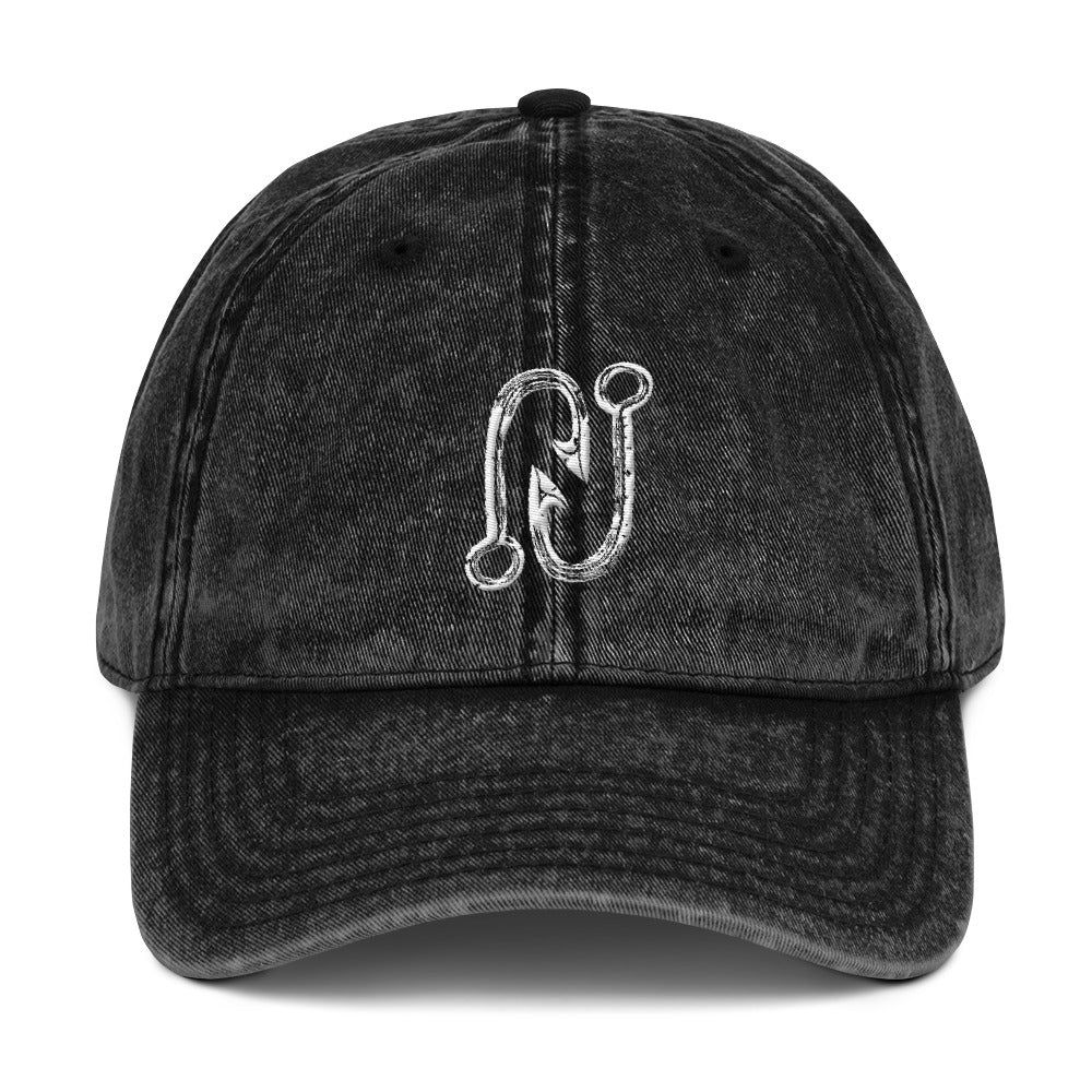 Fishing Hook Vintage Cotton Twill Cap