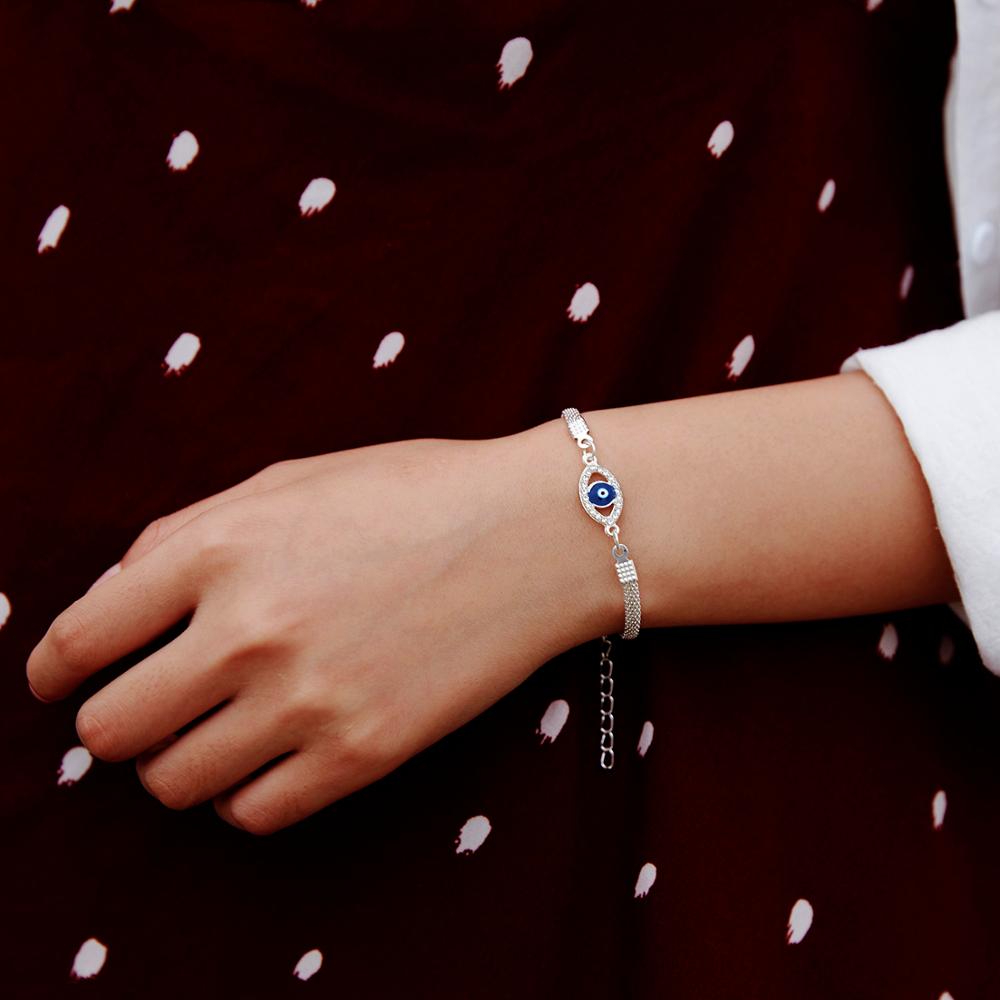 Blue Crystal Eye Bracelets
