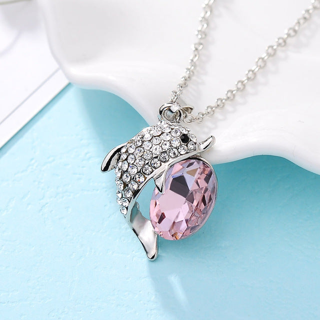 Crystal Dolphin Necklace