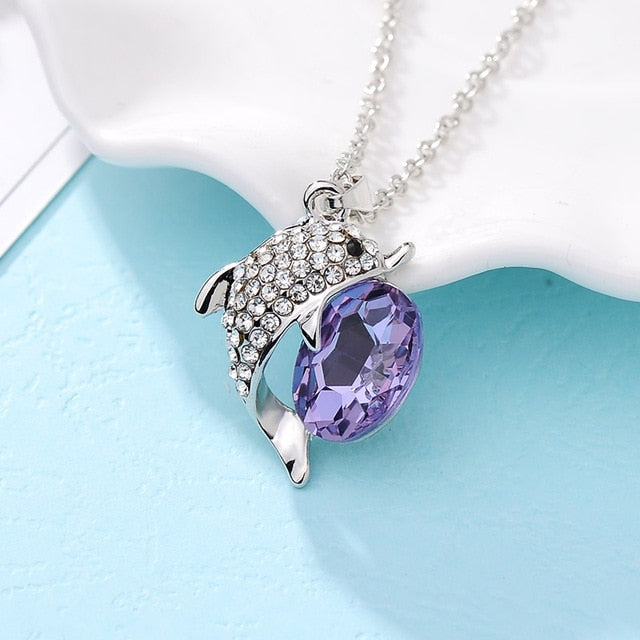 Crystal Dolphin Necklace