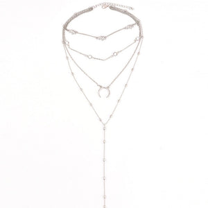 Elephant Moon Multi Layer Necklace