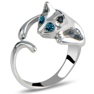 Kitten Crystal Ring