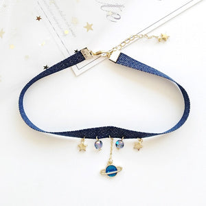 Star Moon Earth Chocker Necklace