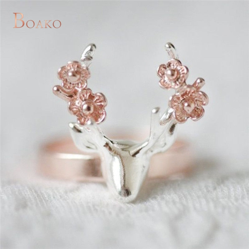 Flower Deer Ring