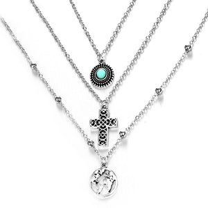 Hollow Earth Cross Necklace