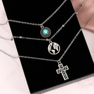 Hollow Earth Cross Necklace