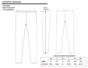 Leggings with Grunge Skulls